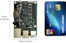 Одноплатный компьютер ROCK64 по размерам сравним с банковской картой