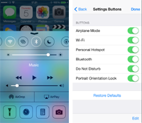 В iOS 8 можно будет настраивать Пункт управления