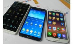 HTC One max compared with the Samsung GALAXY Note 2 and 3