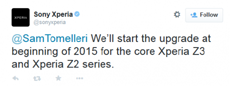 Android 5.0 будет доступен для устройств серий Sony Xperia Z2 и Z3 в начале 2015 года