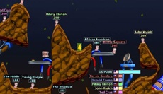 В Worms Armageddon обыграли выборы президента США