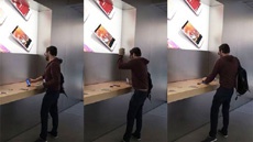 Разъяренный покупатель устроил погром в магазине Apple
