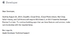 Apple призвала разработчиков перейти на последнюю бету iOS 8