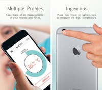 Приложение позволяет измерить температуру с помощью камеры iPhone