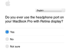 Apple проводит опрос среди пользователей о необходимости аудиоразъема в MacBook Pro
