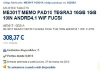 Новые подробности о планшетнике ASUS ME301T MeMo