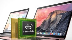 Mac на процессорах Intel Cannon Lake восьмого поколения станут на 30% мощнее