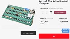 Первый компьютер Apple продали за $815 000