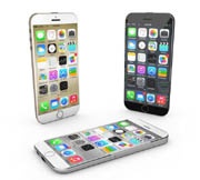 iPhone L в корпусе клиновидной формы под управлением iOS 8