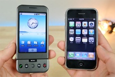 Сравнение iPhone 2G с первым Android-смартфоном