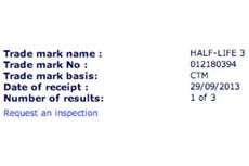 Торговый знак Half-Life 3 испарился из европейской базы данных