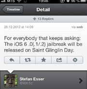Пользователям не стоит ждать джейлбрейк iOS 6.0.x