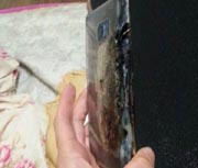 Samsung Galaxy Note 7 взорвался и сгорел до тла