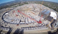 Опубликована свежая аэросъемка с места строительства новой штаб-квартиры Apple