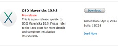 Apple выпустила новую бета-версию OS X Mavericks 10.9.3