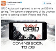 Автосимулятор GRID Autosport портируют на iOS