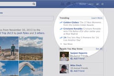 В новостной ленте Facebook появился блок трендов