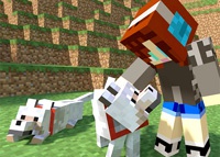 Настоящих собак превращают в квадратных волков из игры Minecraft