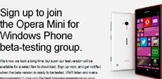 Opera приглашает принять участие в тестировании браузера для Windows Phone