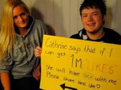 Парень добился от девушки близости миллионом "лайков" в Facebook