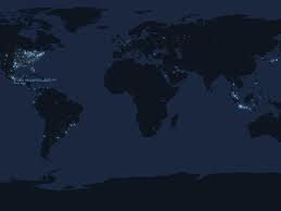 Из твитов создали ночную карту земли