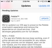 Свежее обновление позволит смарт-часам Pebble работать после закрытия облачных служб