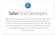 Apple выпустила Safari 10 beta для OS X El Capitan и Yosemite