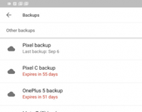 Резервные копии Android удаляются через два месяца отсутствия активности