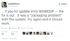 Microsoft исправила ошибку в прошивке Windows Phone 8.1 Update 1