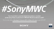 Sony зовет на презентацию в рамках MWC 2017