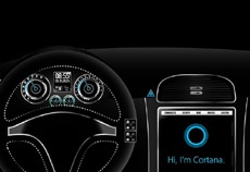 Microsoft хочет встроить Cortana в ветровые стекла автомобилей