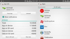 С Android 4.4.2 для Xperia появляется перенос приложений на карту памяти