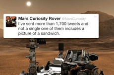 Марсоход Curiosity признали одним из лучших блогеров года