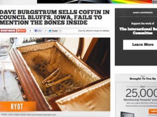 Мужчина продал через Интернет гроб, забыв вынуть из него скелет