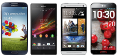 HTC One, Galaxy S3, S4, Note 2, Optimus G pro и Nexus 4 в тесте