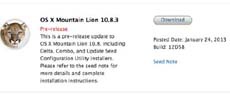 Apple выпустила новую бета-версию OS X Mountain Lion
