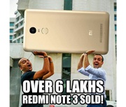 Xiaomi похвасталась продажей 600 000 единиц Redmi Note 3
