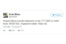 Huawei Nexus может получить чип Qualcomm Snapdragon 820 и металлический корпус