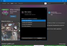 Windows Store запрашивает место установки крупных приложений