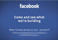 Facebook покажет 15 января нечто грандиозное