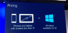 Windows станет бесплатной для избранных мобильных устройств