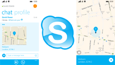 В Skype для Windows Phone можно делиться геолокацией