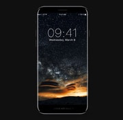 Роскошный концепт демонстрирует юбилейный iPhone 8 c безрамочным экраном и темной темой оформления