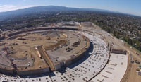 Строящийся кампус-кольцо Apple сняли на камеру дрона