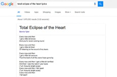 В результатах поиска Google стали отображаться тексты песен
