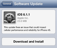 Apple выпустила iOS 6.1.1