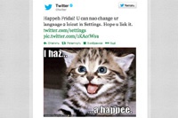 Twitter перевели на интернет-сленг lolcat