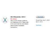 Apple выпустила шестую бету OS X Mavericks 10.9.5
