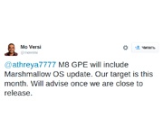 HTC One M8 GPE получит Android 6.0 в октябре