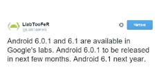 Android 6.1 стоит ждать в следующем году